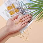 Набір для виготовлення Сережок, Залізо та пластик, Колір: Золото, Розмір: 7.3х6.9х2.4см, 1 набор, фото 8