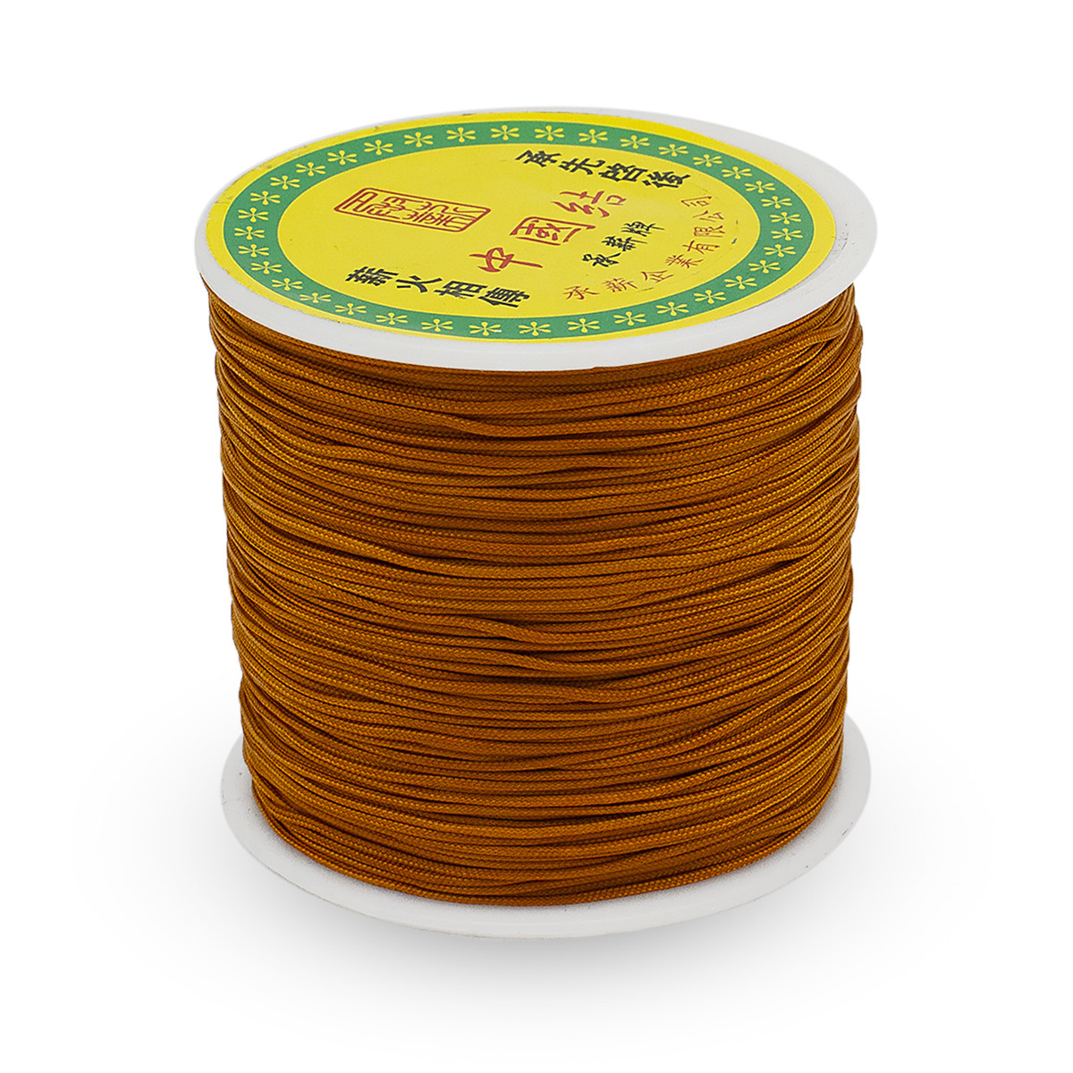 Шнур Нейлоновий, Плетений, Колір: Світло-коричневий, Розмір: Діаметр 0.8 мм, 90 м/котушка, 1 катушка, фото 1