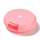 Контейнер для Бісера та Бусин, Пластик, Круглий, Плоский, 7 відсіків, Яскраво-рожевий, 9.05х2.4см, (1 шт.), фото 4