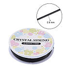 Силіконова Нитка 0.5 мм/20 м, Еластична, Гумка, Колір: Мікс Чорний і Білий, Товщина 0.5 мм, 20 м/котушка, фото 5