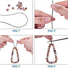 Силіконова Нитка 0.5 мм/20 м, Еластична, Гумка, Колір: Мікс Чорний і Білий, Товщина 0.5 мм, 20 м/котушка, фото 6