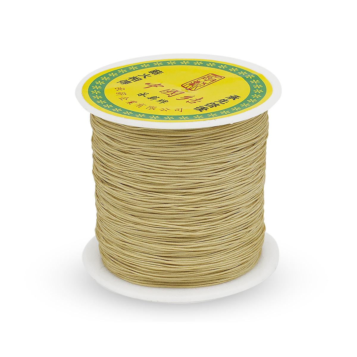 Шнур Нейлоновий, Плетений, Колір: Бежевий, Розмір: Діаметр 0.5 мм, 135 м/котушка, 1 катушка, фото 1