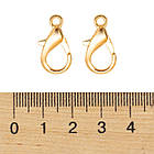 Застібка Карабін-Лобстер, Метал, Колір: Золото, Розмір: 21х12мм, Отвір 2 мм, 20 шт, фото 8