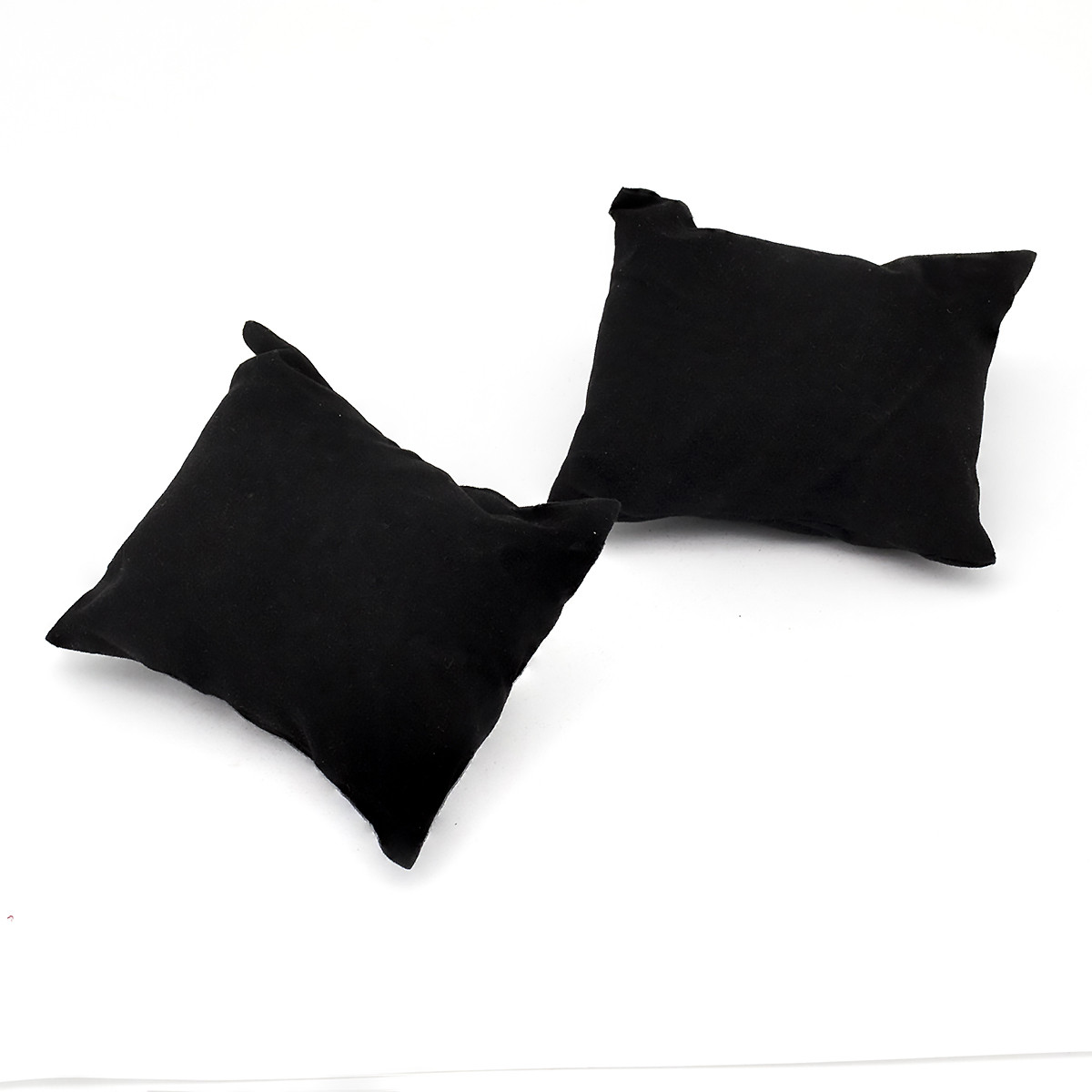 Подушечка під Браслет або Годинник, Оксамитова зі Спонжем, Чорний, 88x76x43мм, (2 шт.), фото 1