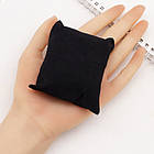 Подушечка під Браслет або Годинник, Оксамитова зі Спонжем, Чорний, 88x76x43мм, (2 шт.), фото 2