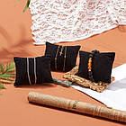 Подушечка під Браслет або Годинник, Оксамитова зі Спонжем, Чорний, 88x76x43мм, (2 шт.), фото 3