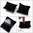 Подушечка під Браслет або Годинник, Оксамитова зі Спонжем, Чорний, 88x76x43мм, (2 шт.), фото 4