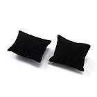 Подушечка під Браслет або Годинник, Оксамитова зі Спонжем, Чорний, 88x76x43мм, (2 шт.), фото 8