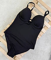 Купальник 2025 слитный В РУБЧИК 7010 FUBA (В НАЛИЧИИ ТОЛЬКО 44 46 48 50 52 УКР р-ры), фото 5