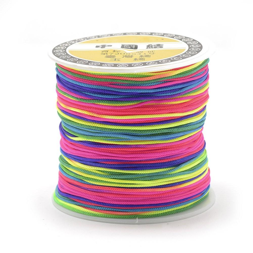 Шнур Поліестер, Колір: Мікс, Розмір: 0.8мм, 120-130 м/котушка, 1 катушка, фото 1