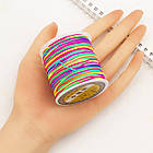 Шнур Поліестер, Колір: Мікс, Розмір: 0.8мм, 120-130 м/котушка, 1 катушка, фото 4