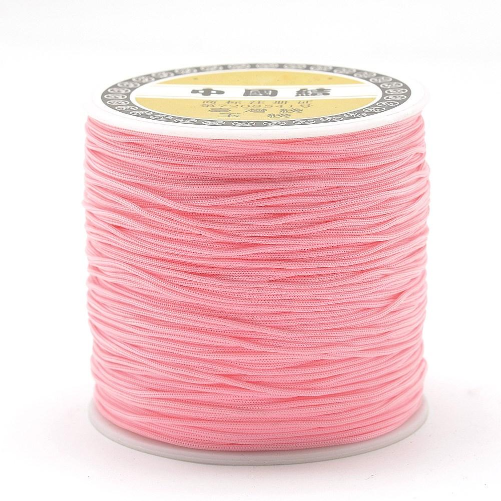 Шнур Поліестер, Колір: Рожевий, Розмір: 0.8мм, 120-130 м/котушка, 1 катушка, фото 1