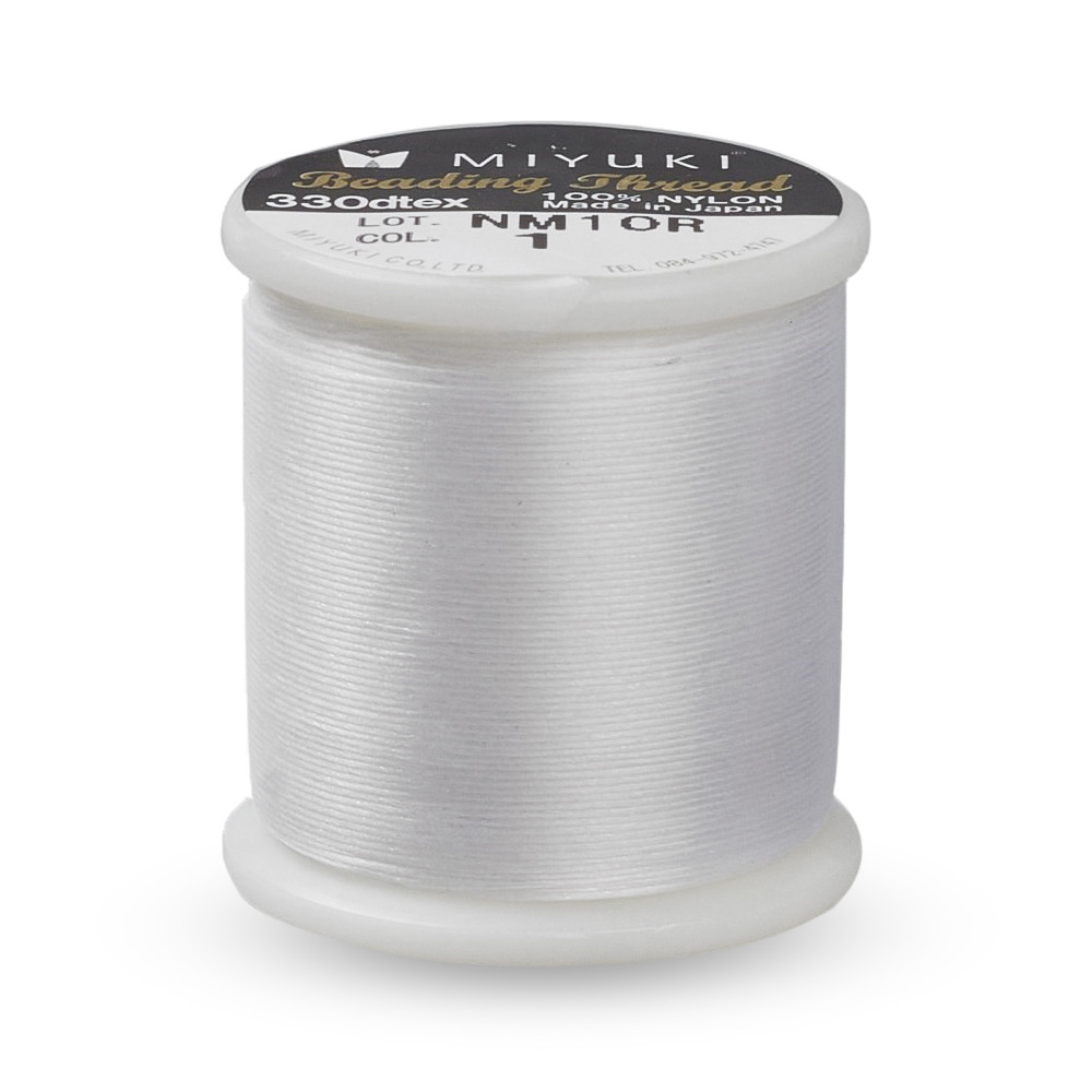 MIYUKI Нитка Нейлонова для Бісера, Японія, Колір: Білий Примара, No1, Товщина 0.203мм, 50 м/котушка, 1 катушка, фото 1