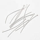 Срібло 925 Піни Гвоздики з Плоскою Капелюхкою, 50х2мм, Пін 0.5мм, 2 шт, фото 2