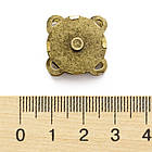 Застібка Кнопка, для сумки/Кошелька, Залізо, Розмір: 19х19х7мм, Колір: Бронза, Відв 1.5х2мм, (4 шт.), фото 4