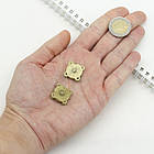 Застібка Кнопка, для сумки/Кошелька, Залізо, Розмір: 19х19х7мм, Колір: Бронза, Відв 1.5х2мм, (4 шт.), фото 5