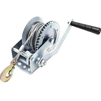 Барабанна  лебідка Wiltec 300 кг механічна лебідка тросова