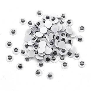 Око Живі для Скрапбукінгу та іграшок, Круглі, Чорний, 6х3мм, 100 шт