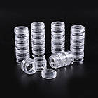 Контейнер для Бісера та Бусин, Пластик, Безбарвний, Прямокутний, 25 баночок/набір, Розмір: 19x8.5х3.5см, 1 шт, фото 6