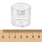 Контейнер для Бісера та Бусин, Пластик, Безбарвний, 3.4x3.3 см, Об'єм 10 мл, 5 шт./набір, фото 2