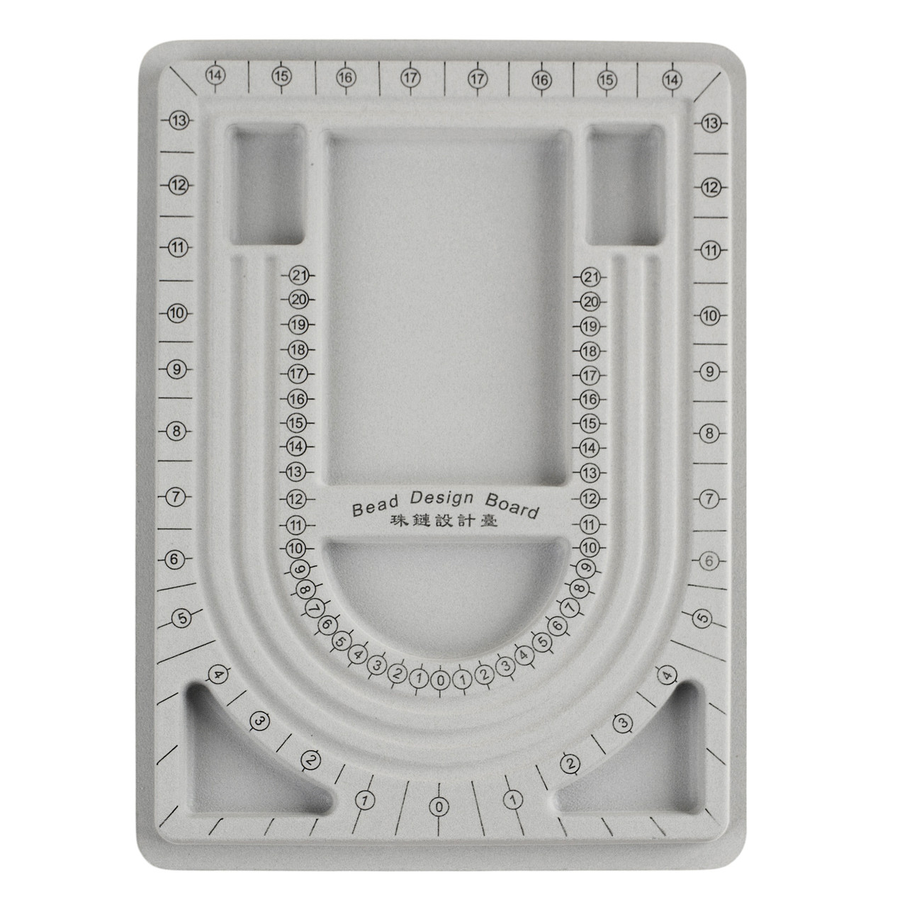 Органайзер для викладання Бусин Прямокутний, Пластик, Сірий, Розмір: Довжина 49 см, Ширина 27 см, Товщина 2 см, фото 1