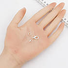 Набір 230 шт Застібки Карабін-лобстер і сполучні кільця, Колір Срібло, Карабін 10 мм/12 мм/14 мм/16 мм, фото 2