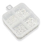 Набір 230 шт Застібки Карабін-лобстер і сполучні кільця, Колір Срібло, Карабін 10 мм/12 мм/14 мм/16 мм, фото 4