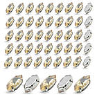 Пришивні Стрази Скляні Гірський Кришталь Кінське око, Основа Латунь Колір Платина, Блідо-Золотистий, 50 шт, фото 3