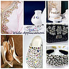 Пришивні Стрази Скляні Гірський Кришталь Кінське око, Основа Латунь Колір Платина, Блідо-Золотистий, 50 шт, фото 5