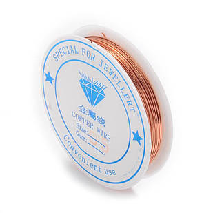 Мідний дріт 0.5 мм/9 м, Необроблена, Товщина 0.5 мм, 9 м/котушка, 1 катушка