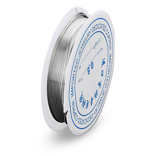 Мідна дріт 0.8 мм/3 м, Колір: Платина, Товщина 0.8 мм, 3 м/котушка, 1 катушка