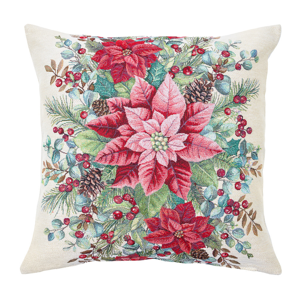 Декоративна наволочка Новорічна 45х45 см, гобелен RUNNER1391, фото 1