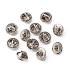 Основа для значка або Броші з Платформою та Застібкою Цанга-Метелик, Платина, Діаметр Платформи 4.5 мм, Застібки, фото 7