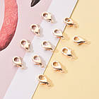 Застібка Карабін-Лобстер, Сплав, Колір: Рожеве Золото, Розмір: 12х6 мм, Отвір 1.2 мм, 100шт/контейнер, фото 6