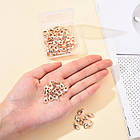 Застібка Карабін-Лобстер, Сплав, Колір: Рожеве Золото, Розмір: 12х6 мм, Отвір 1.2 мм, 100шт/контейнер, фото 8