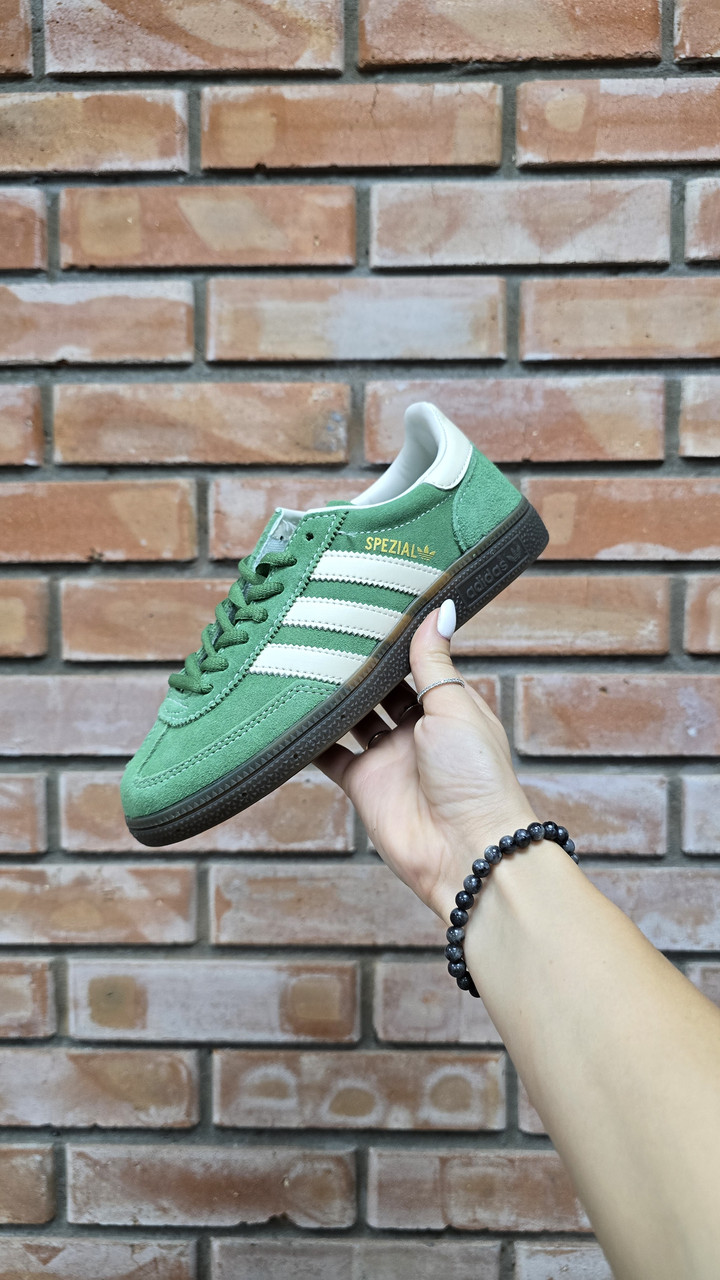 Кросівки чоловічі зелені Adidas Spezial Handball Preloved Green White (17691), фото 1