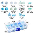 Дитячий набір для виготовлення Прикрасень, Скло та Акрил, Колір: Синій, Розмір: 4-10х3-9 мм, Отвір 1-2 мм, фото 4