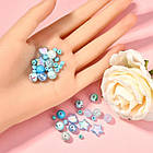 Дитячий набір для виготовлення Прикрасень, Скло та Акрил, Колір: Синій, Розмір: 4-10х3-9 мм, Отвір 1-2 мм, фото 6