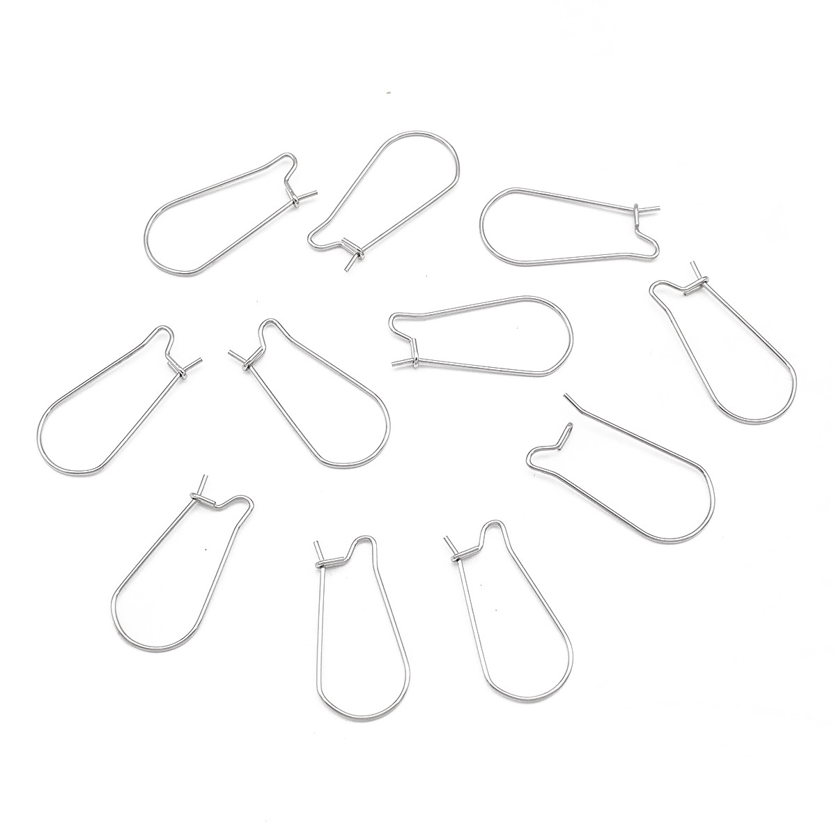 Швензи Неіржавка Сталь, Французька застібка, Розмір: 25х10.5х2.5мм, Пін: 0.7мм, 10 шт, фото 1