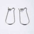 Швензи Неіржавка Сталь, Французька застібка, Розмір: 25х10.5х2.5мм, Пін: 0.7мм, 10 шт, фото 2