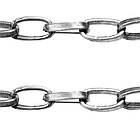 Ланцюг Якісне Плетіння, Залізо, Плоскр-овальна, Непаяна, Колір: Платина, Дзвено: 6.9х3.8х0.9мм, 5 м, фото 3