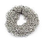 Ланцюг Якісне Плетіння, Залізо, Плоскр-овальна, Непаяна, Колір: Платина, Дзвено: 6.9х3.8х0.9мм, 5 м, фото 5