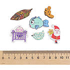 Набір Ґудзиків для Рудоробства Дерев'яні, Мікс 15-20 різновидів, приблизно 85 шт./набір, 1 набор, фото 3