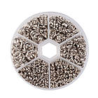 Набір Подвійних кілочків 4 ~ 10 мм, Залізні, Колір: Платина, Розмір: 4 мм/5 мм/6 мм/7мм/8мм/10 мм — загальна вага 94г, фото 5