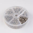 Набір Подвійних кілочків 4 ~ 10 мм, Залізні, Колір: Платина, Розмір: 4 мм/5 мм/6 мм/7мм/8мм/10 мм — загальна вага 94г, фото 6