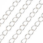 Ланцюг Віте Плетіння, Залізо, Колір: Срібло, Дзвено: 6.5х4.5мм, Товщина 0.8мм, фото 5