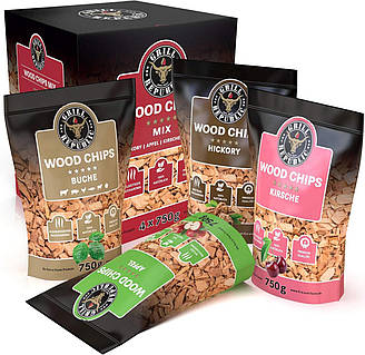 Щепа для копчения Grill Republic 4x750g, Натуральная древесная щепа премиум-качества для гриля и барбекю