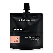 Гель для нарощування one Drop Gel 60g №05 - soft almond ADORE PROFESSIONAL