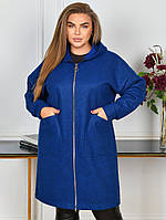 Женское кашемировое пальто-кардиган на молнии