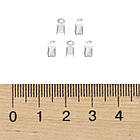 Концевики-затискачі для Шнура, Залізо, Колір: Платина, Розмір: 6х3х2мм, Отвір 1.5 мм, 200 шт, фото 4